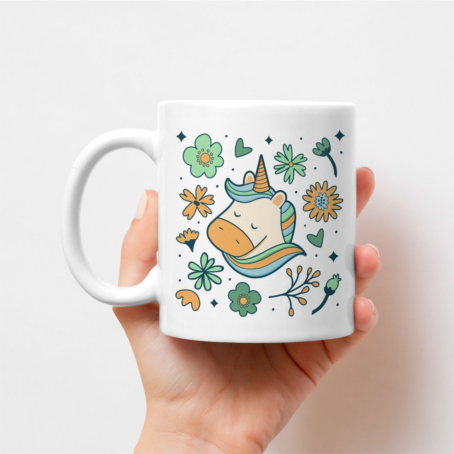 Floral Unicorn Designer Mug