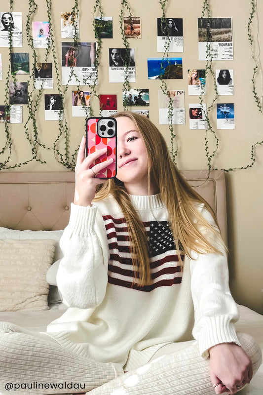 Pink Retro Glass Case