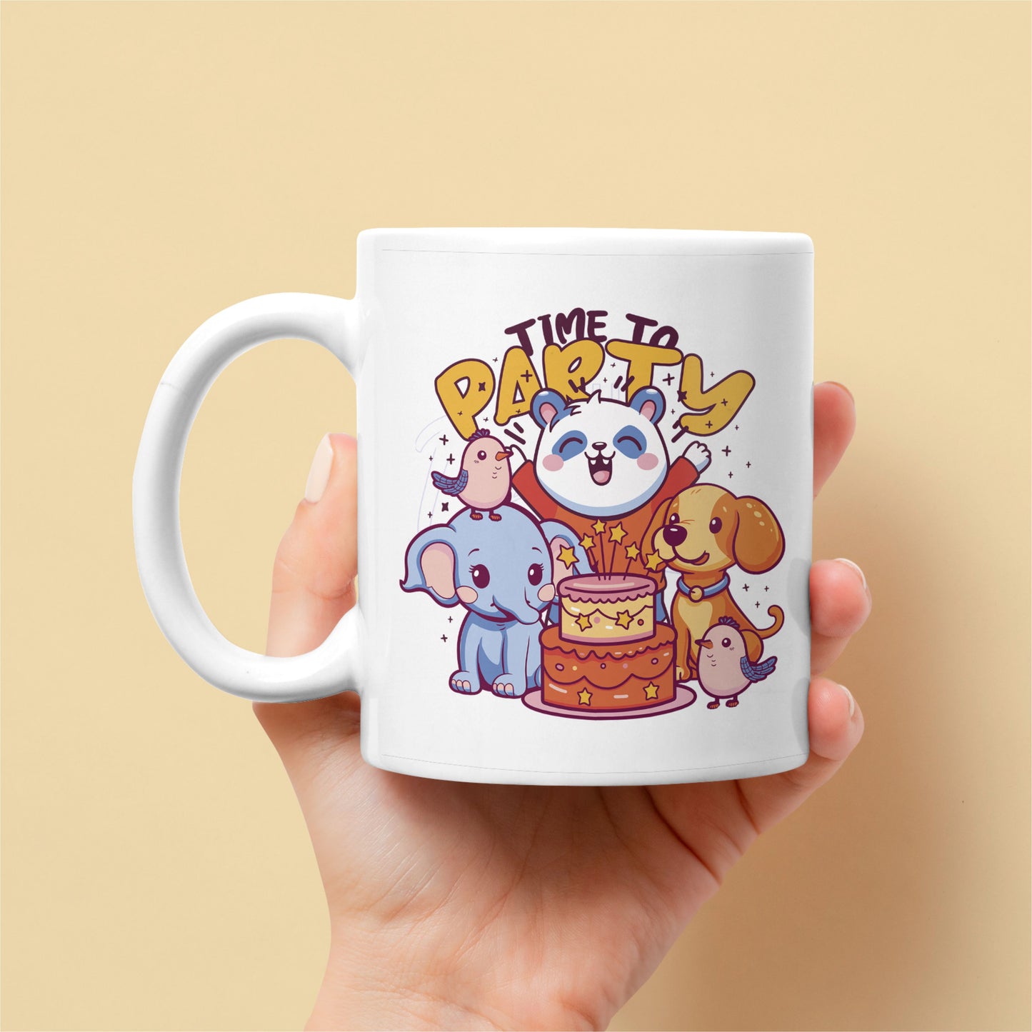 Cut Animal Party Designer Mug