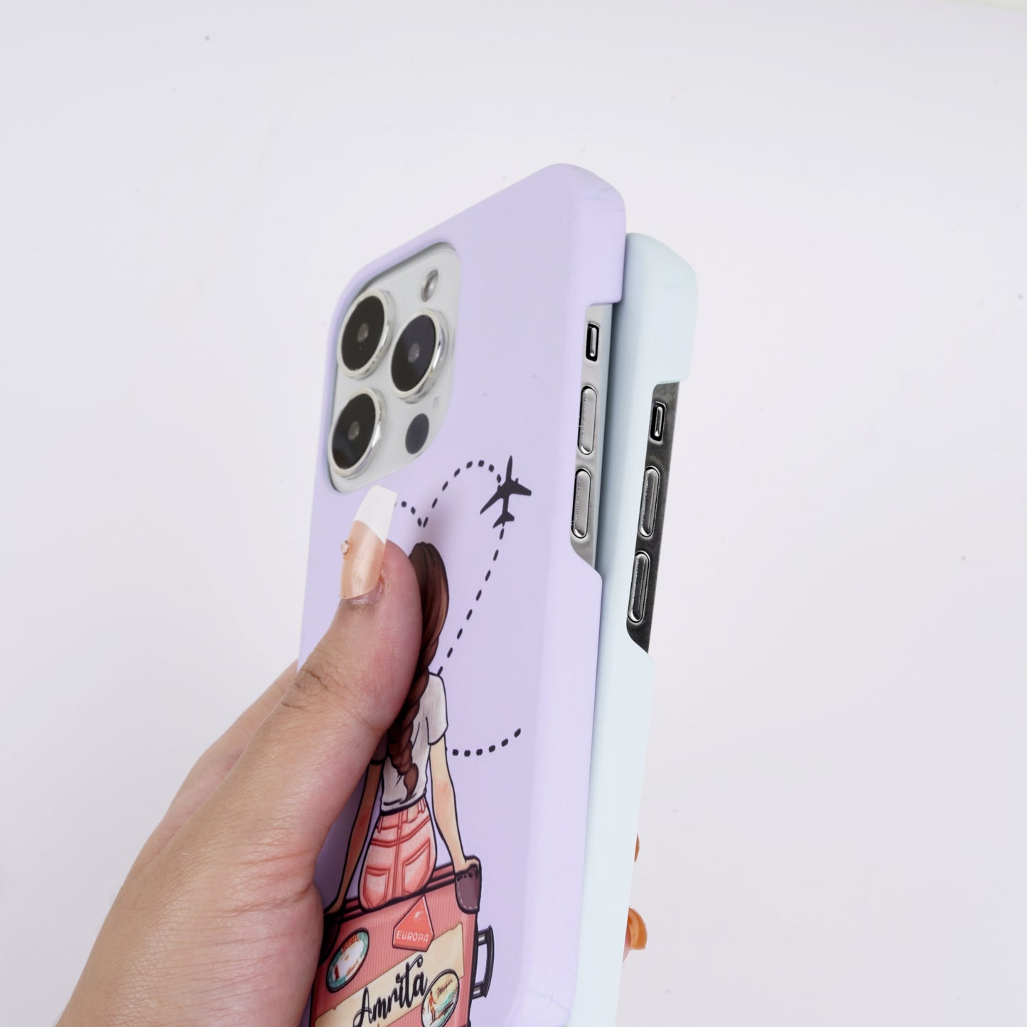 Customised Travelling Girl Phone Case