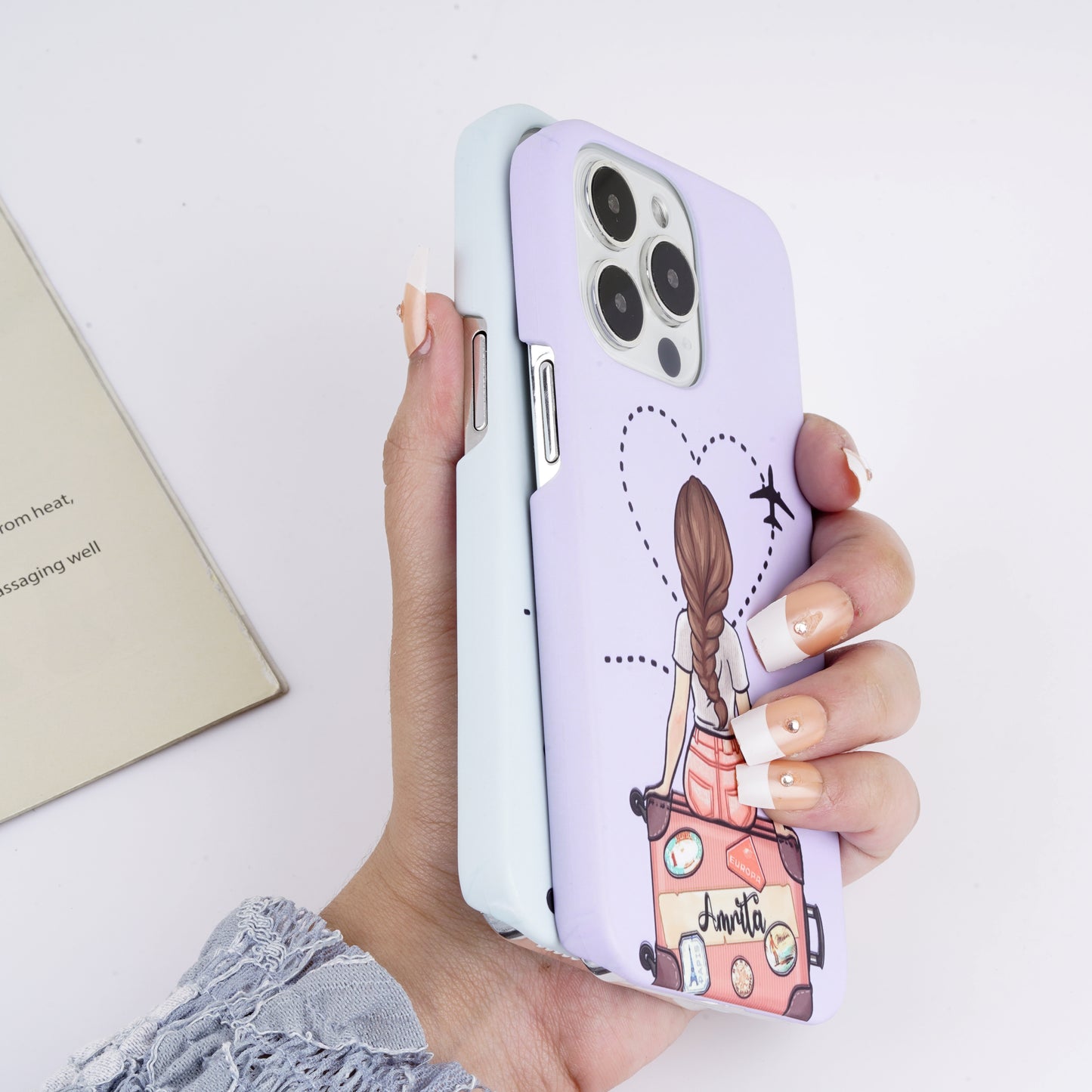 Customised Travelling Girl Phone Case