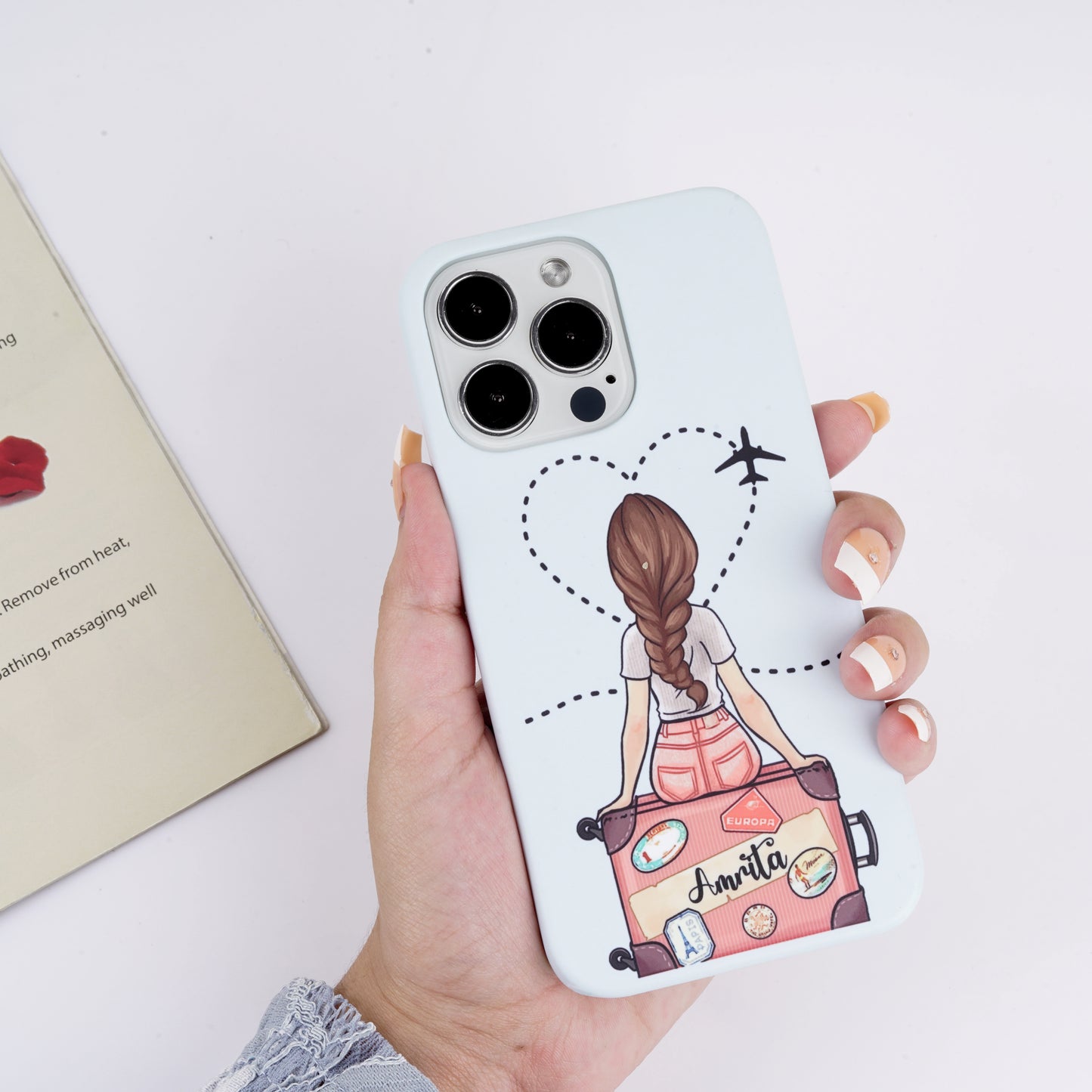 Customised Travelling Girl Phone Case