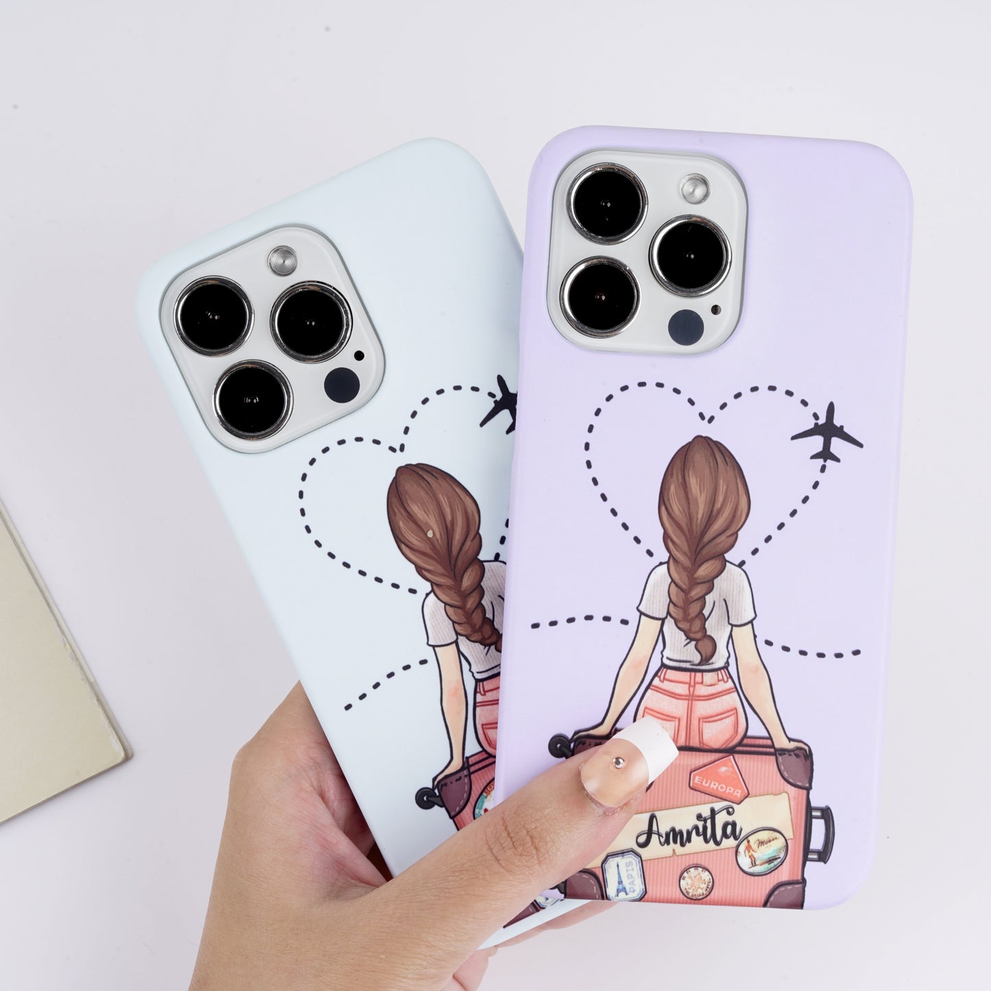 Customised Travelling Girl Phone Case