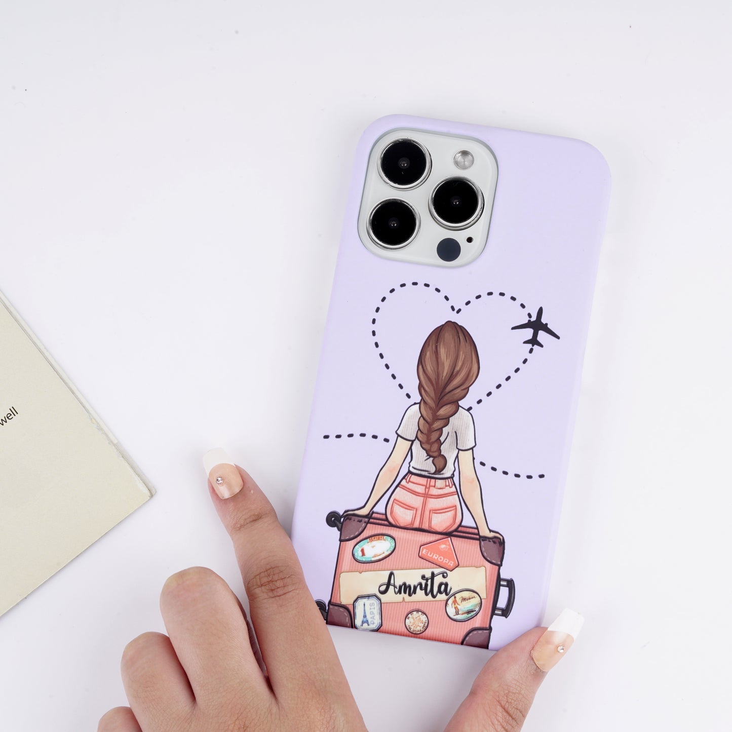 Customised Travelling Girl Phone Case