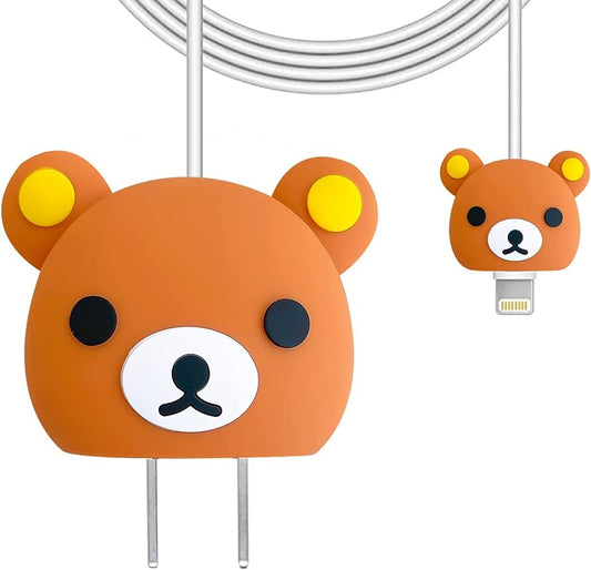Teddy Bear Protector case for Iphone 20W/18W charger