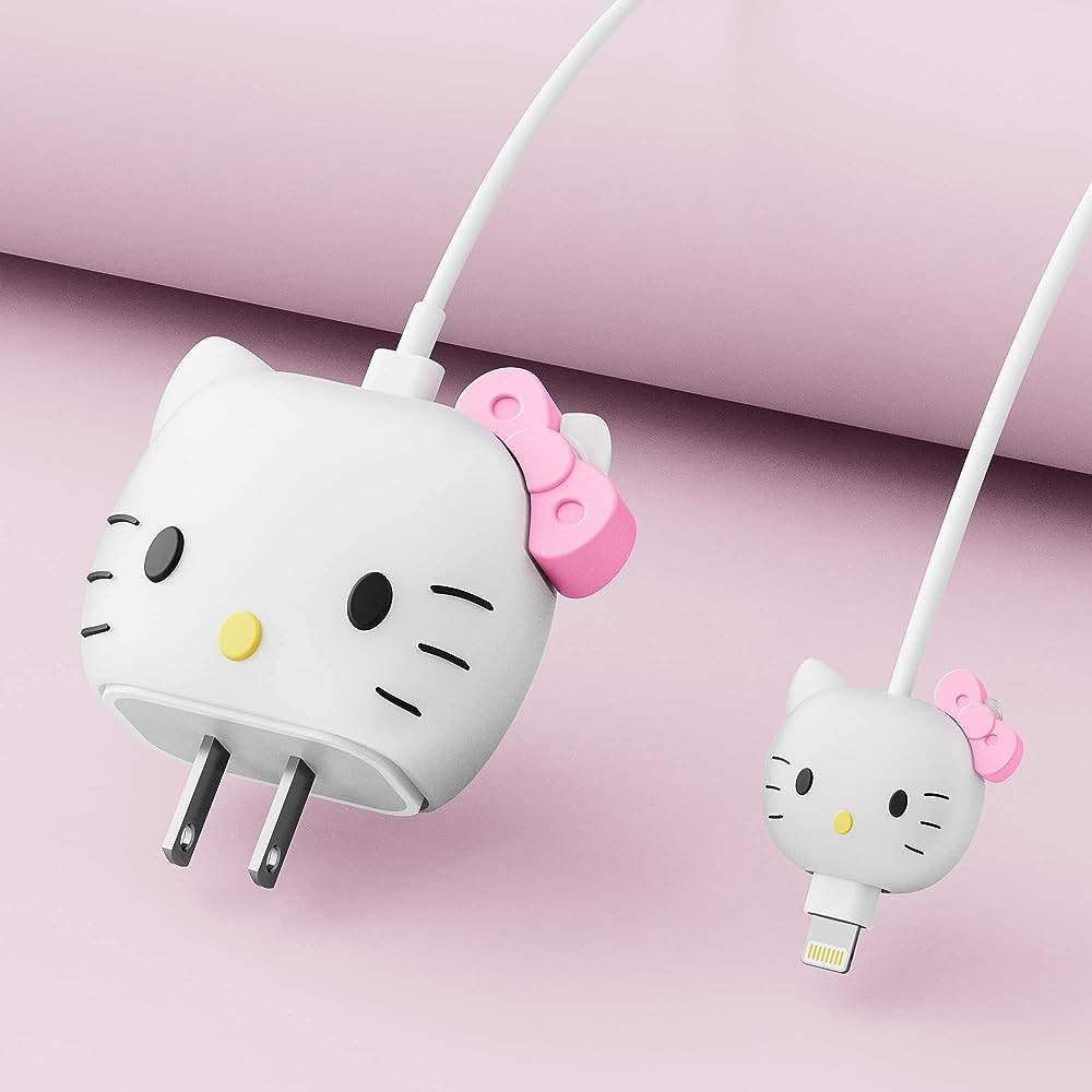 kitty Cartoon Charger Protector Case for Iphone 20W/18W Charger