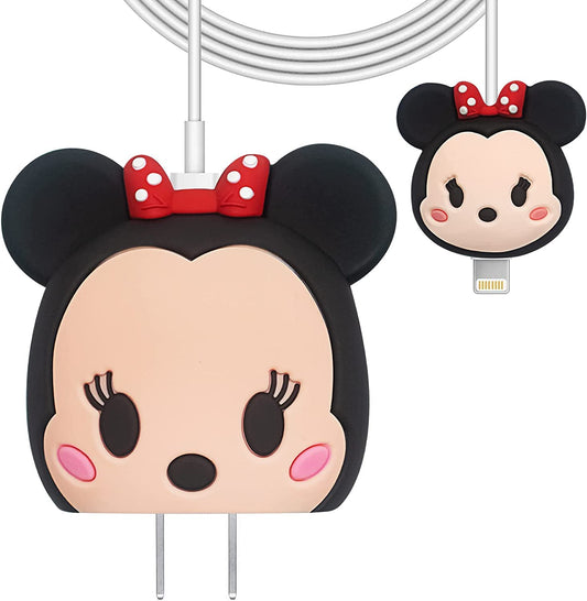 Minnie Cartoon Charger Protector case for Iphone 20W/18W Charger