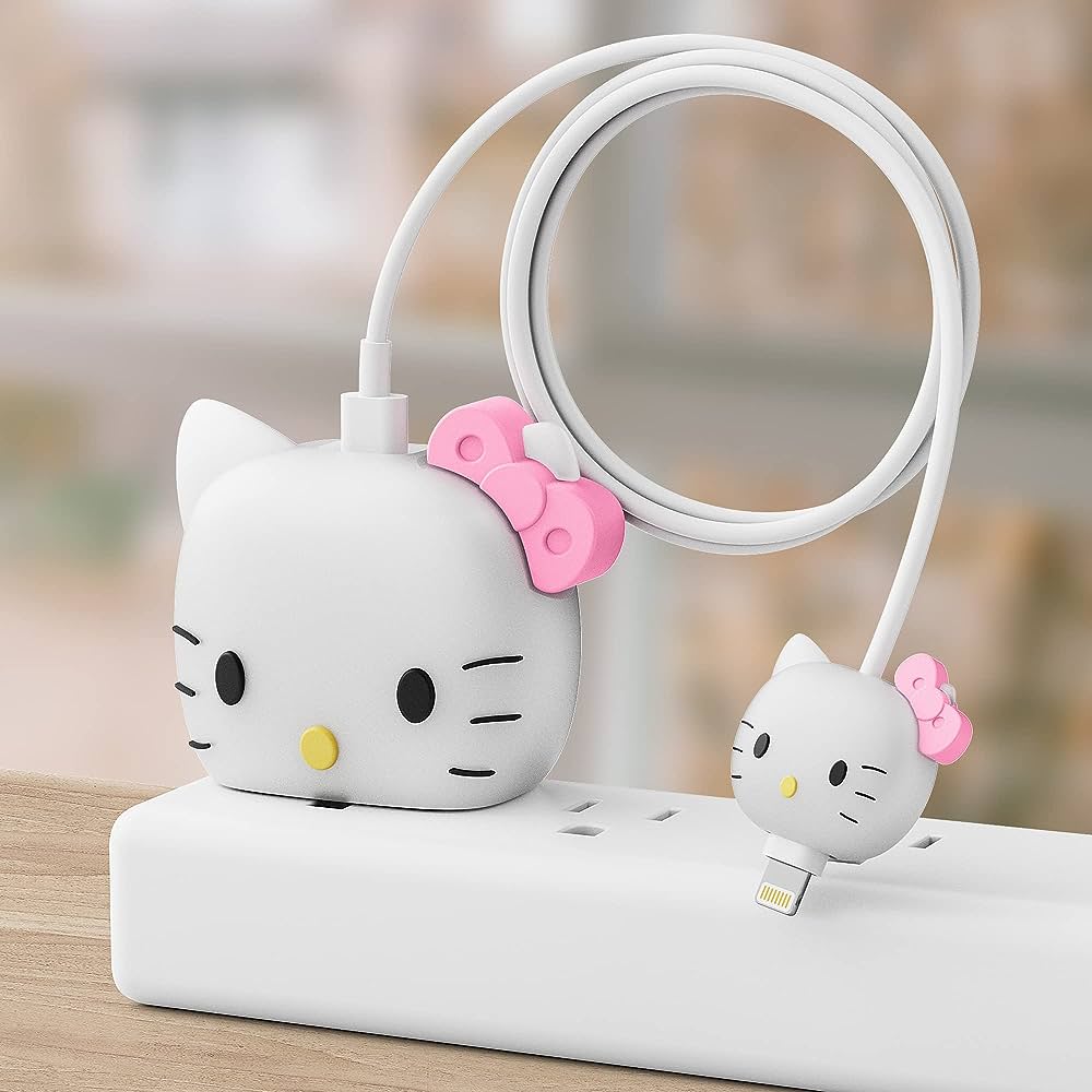 kitty Cartoon Charger Protector Case for Iphone 20W/18W Charger