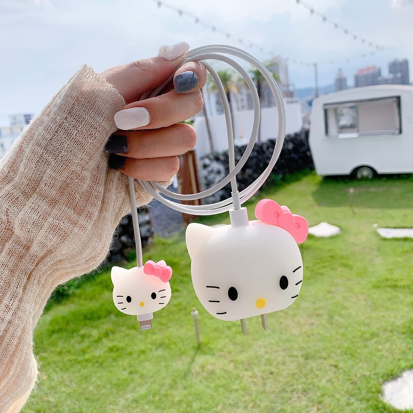 kitty Cartoon Charger Protector Case for Iphone 20W/18W Charger