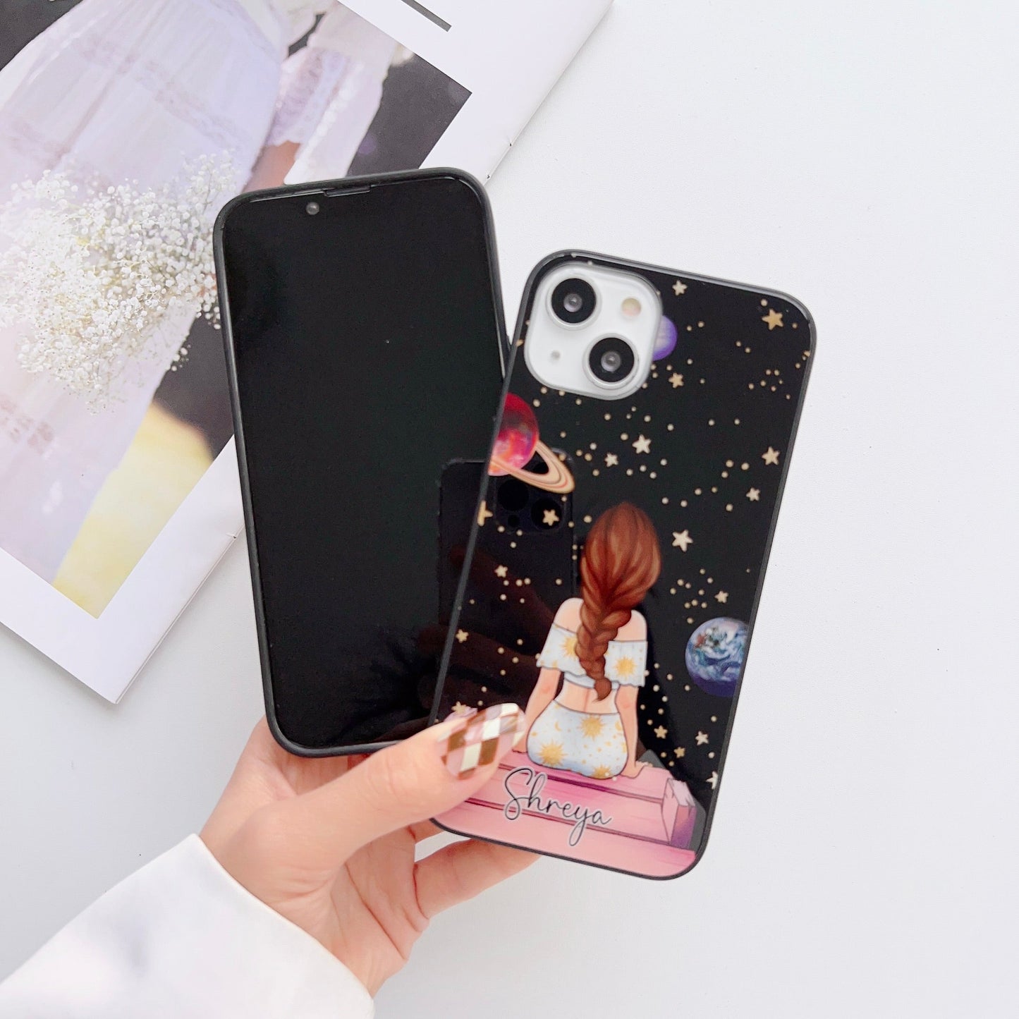 Universe Girl Design Customised Glass Case