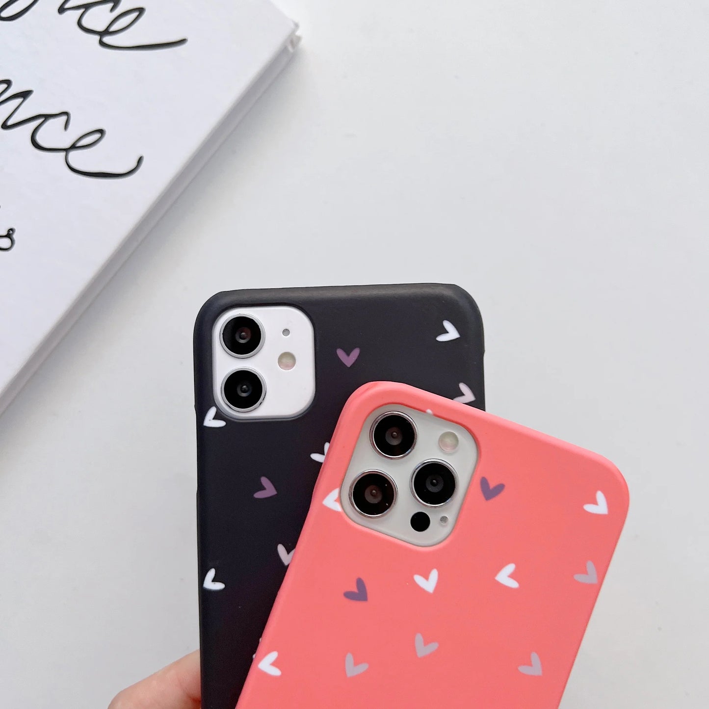 The Candy Color Heart Pattern Slim Case