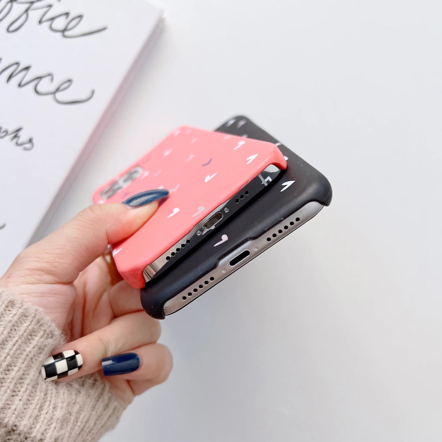 The Candy Color Heart Pattern Slim Case