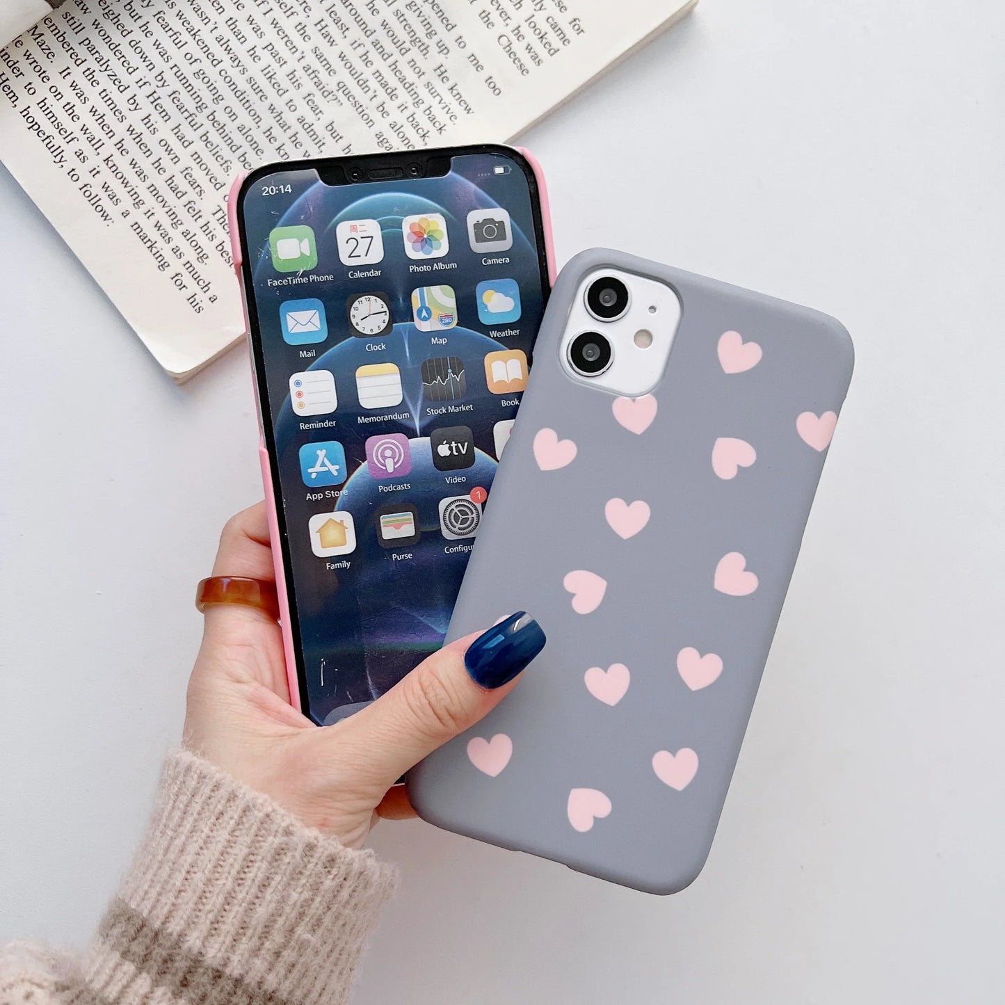 Heart Pattern Slim Case Cover