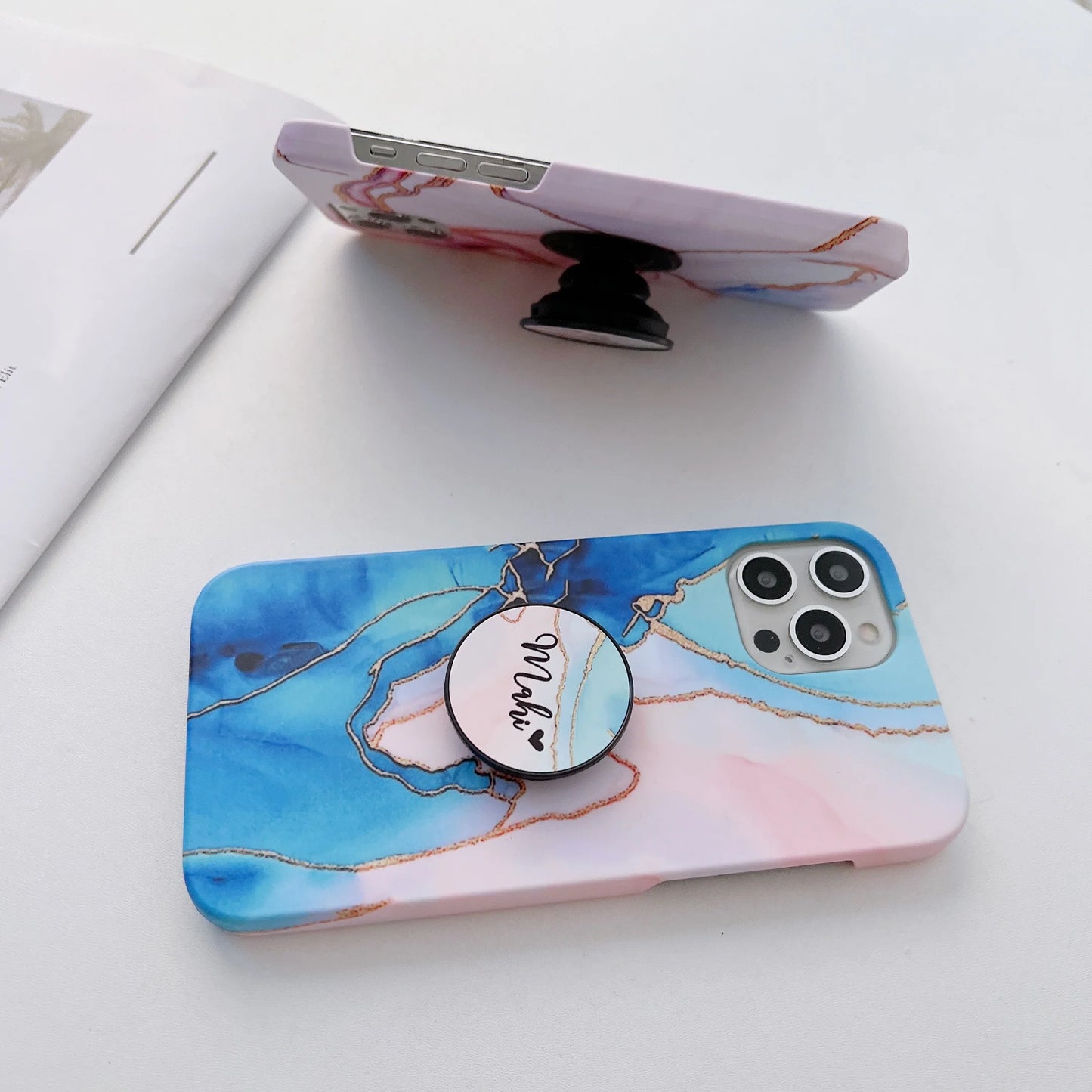 The Gold Veins Slim Case Cover With Custom Holder