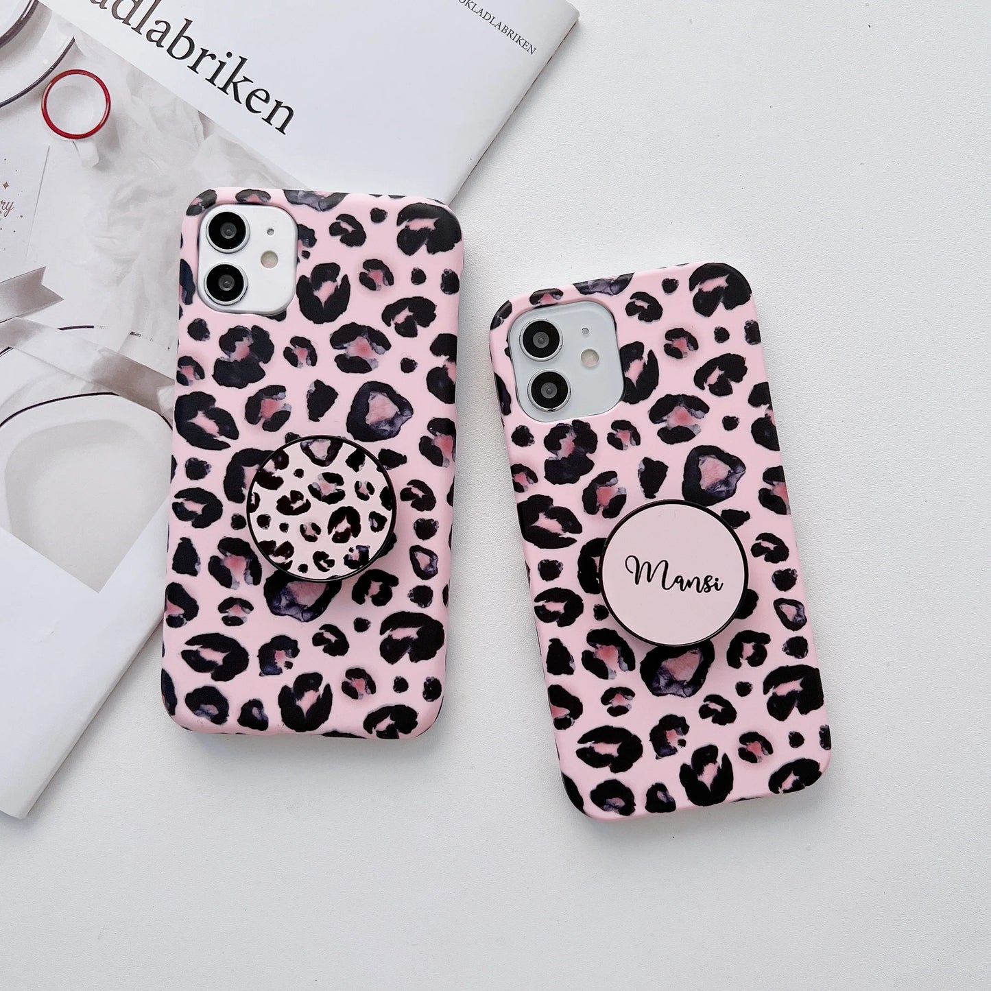 Chic Leopard Slim Case Cover With Holder