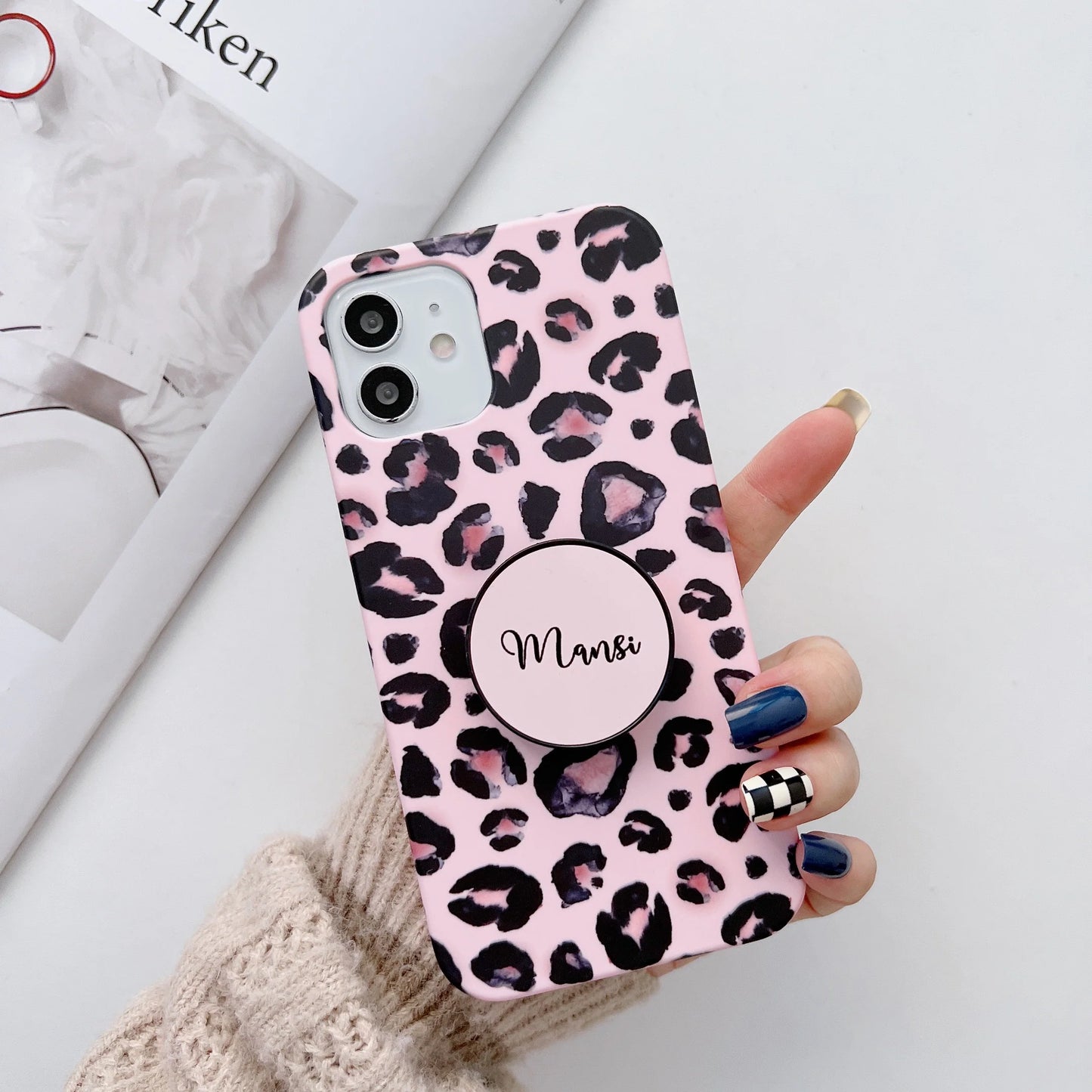 Chic Leopard Slim Case Cover With Holder