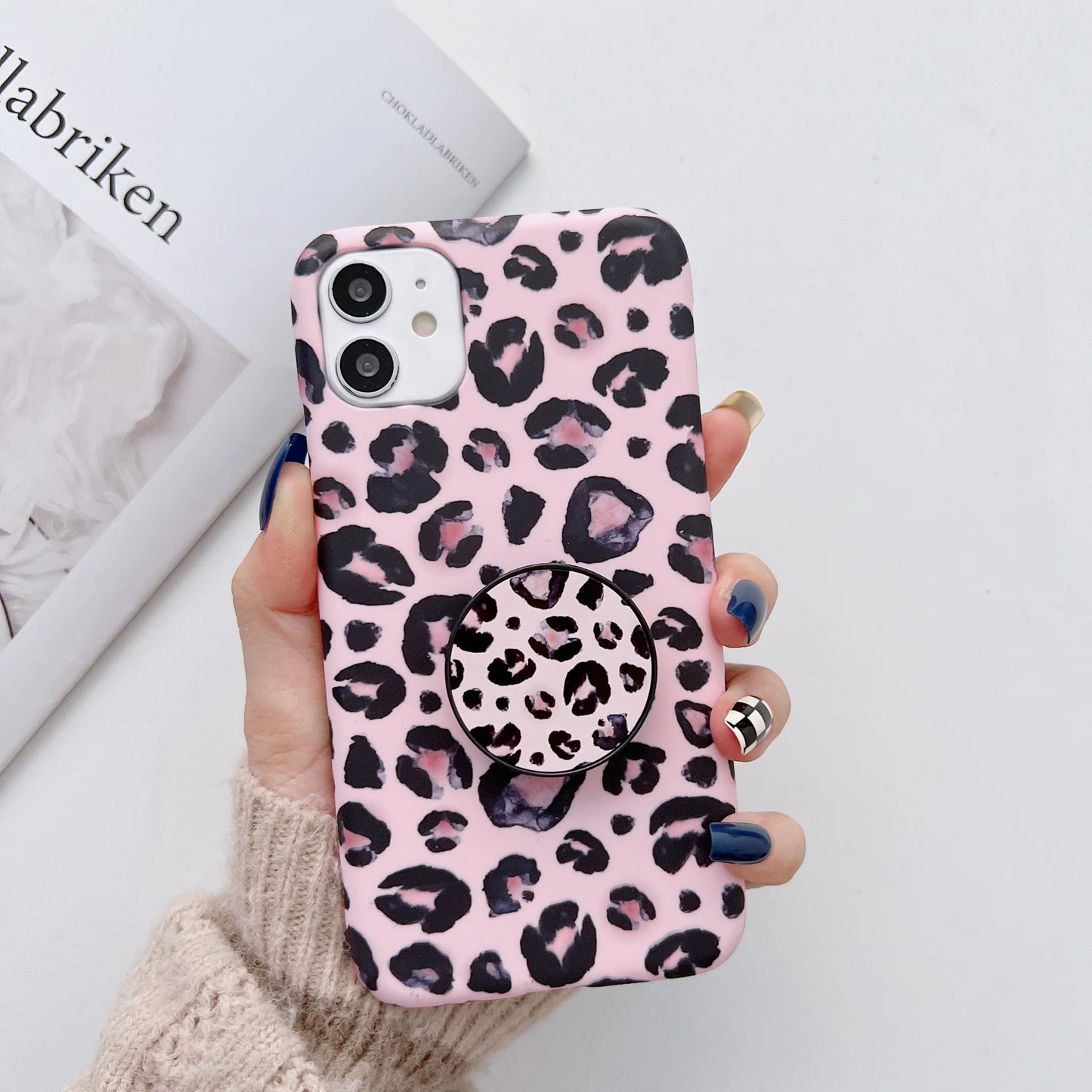Chic Leopard Slim Case Cover With Holder