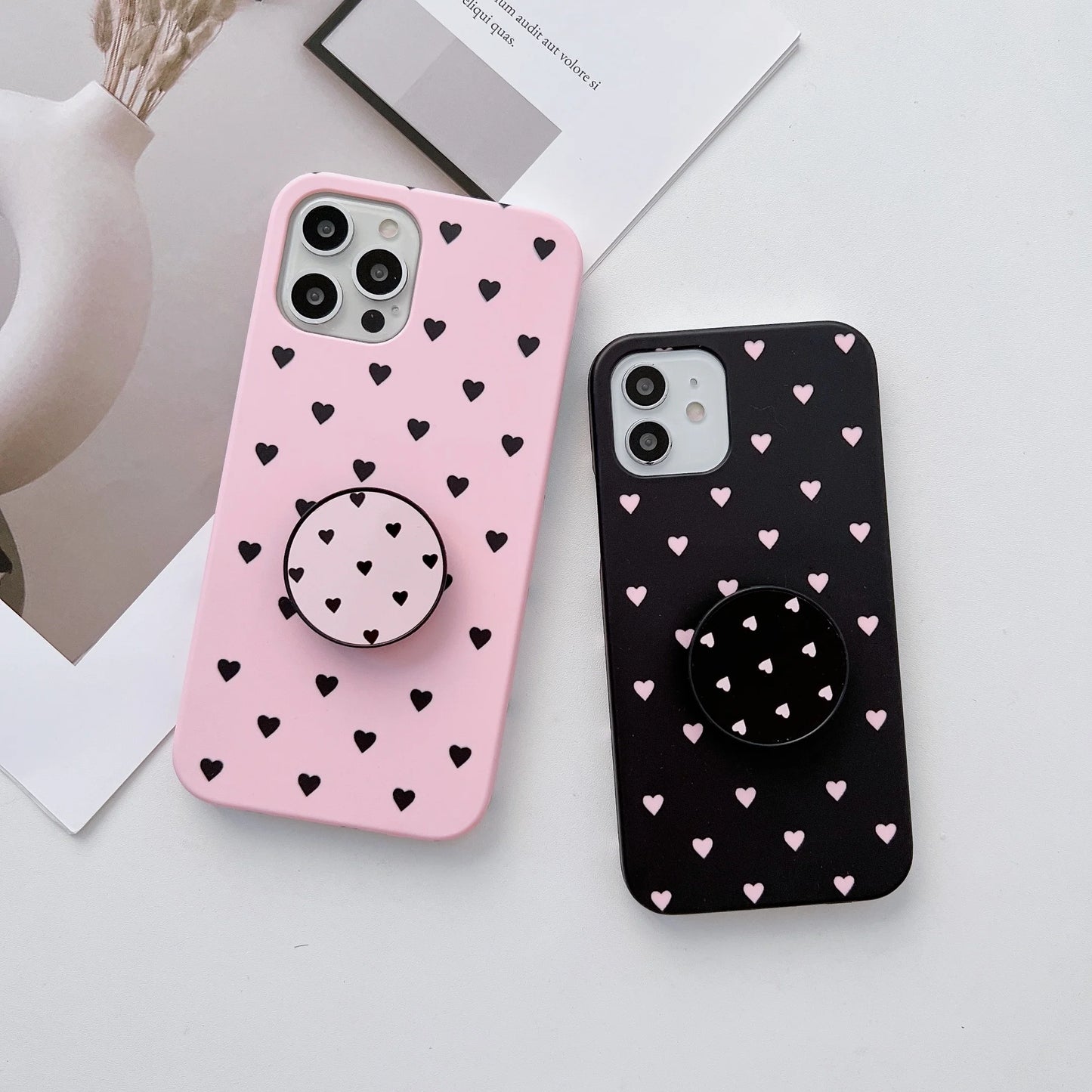 The Heart Pattern Slim Case Cover With Custom Name