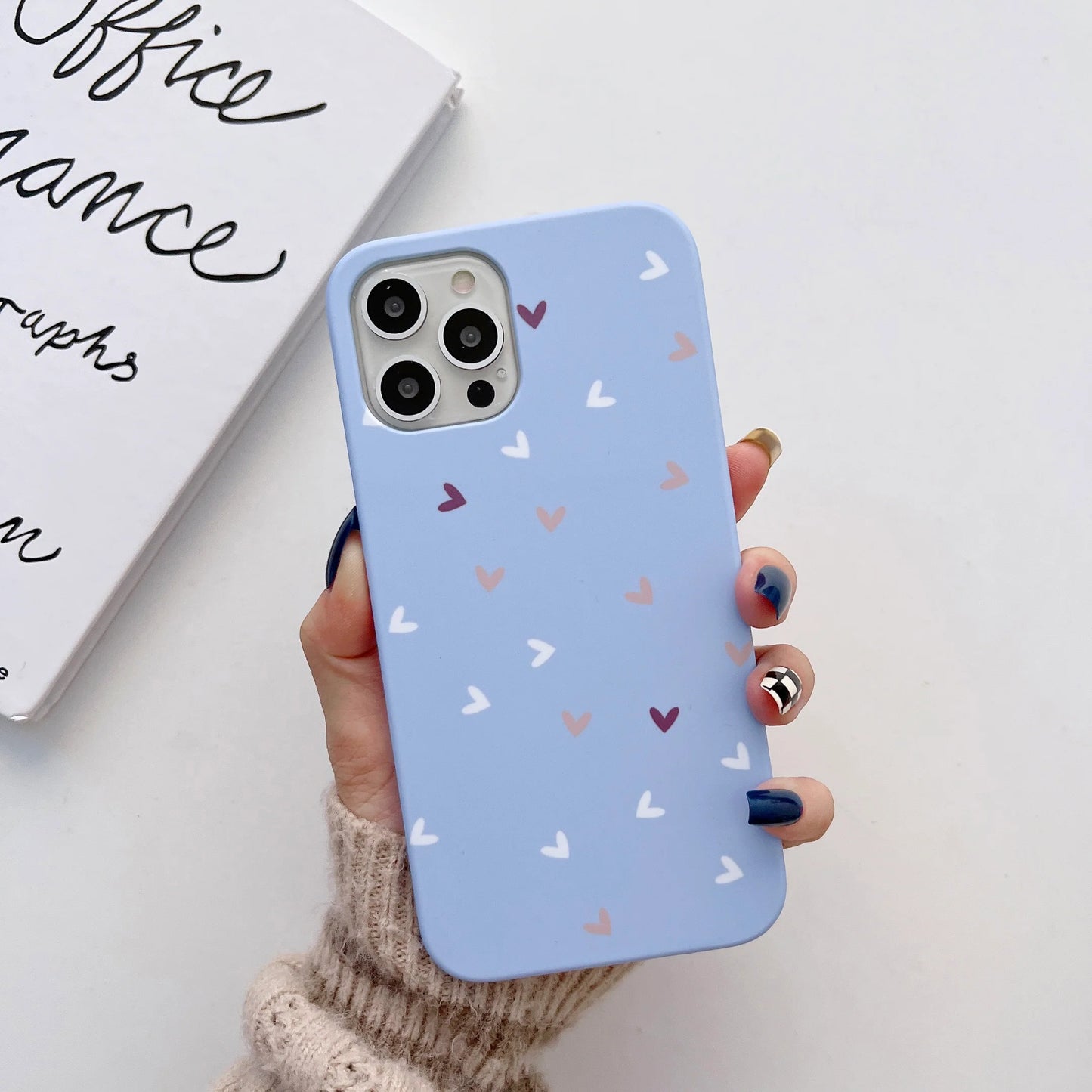 The Candy Color Heart Pattern Slim Case