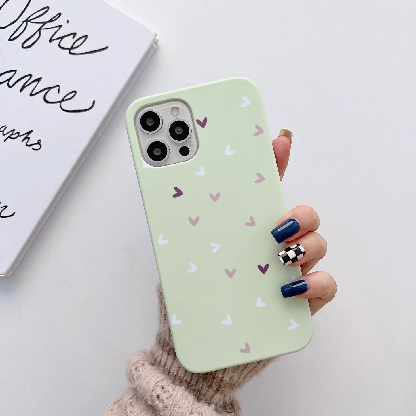 The Candy Color Heart Pattern Slim Case
