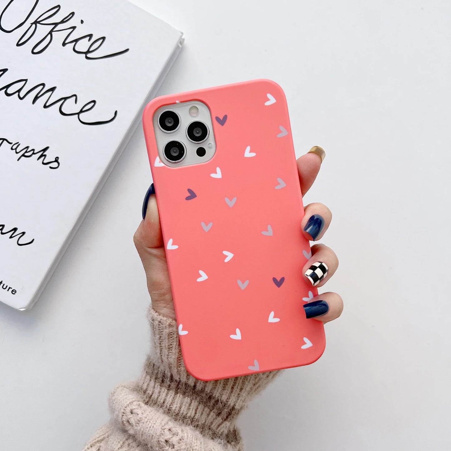 The Candy Color Heart Pattern Slim Case
