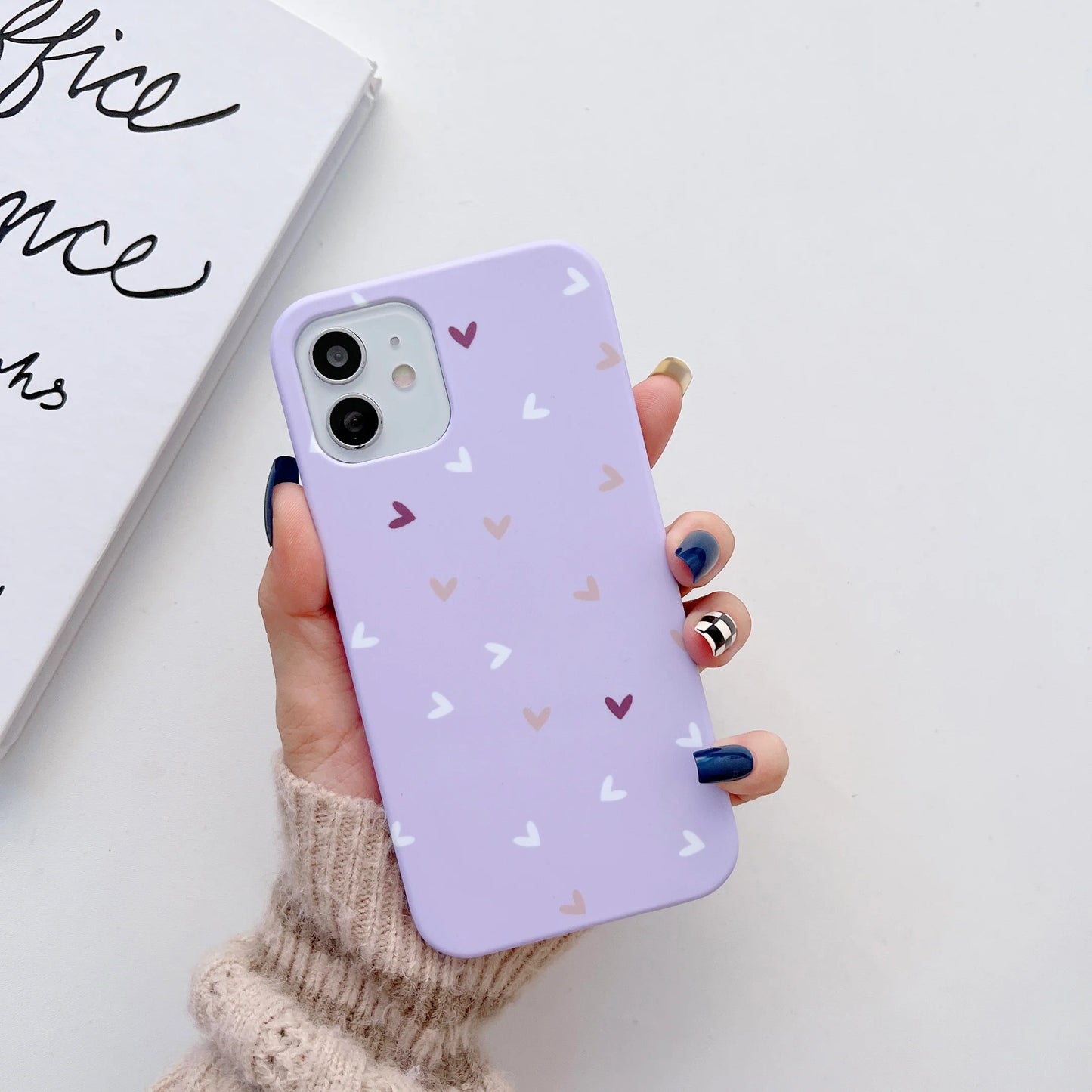 The Candy Color Heart Pattern Slim Case