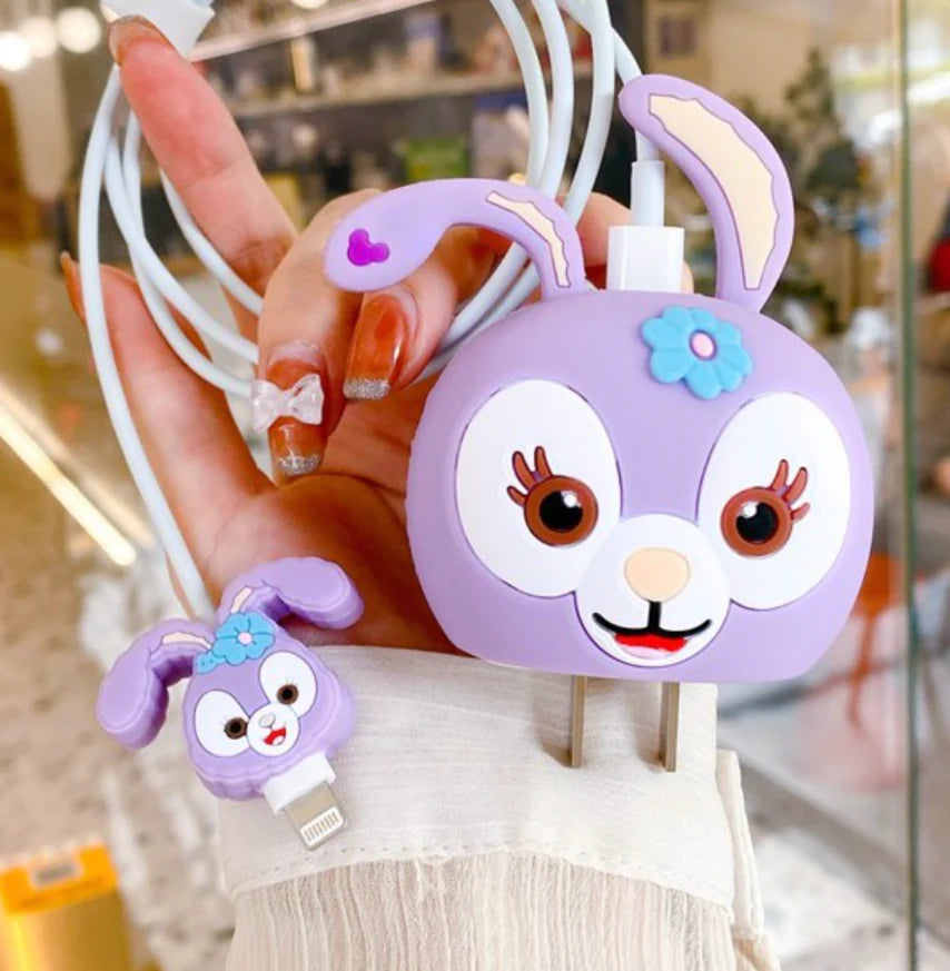 CUte Cartoon Charger Protector Case for Iphone 20W/18W Charger
