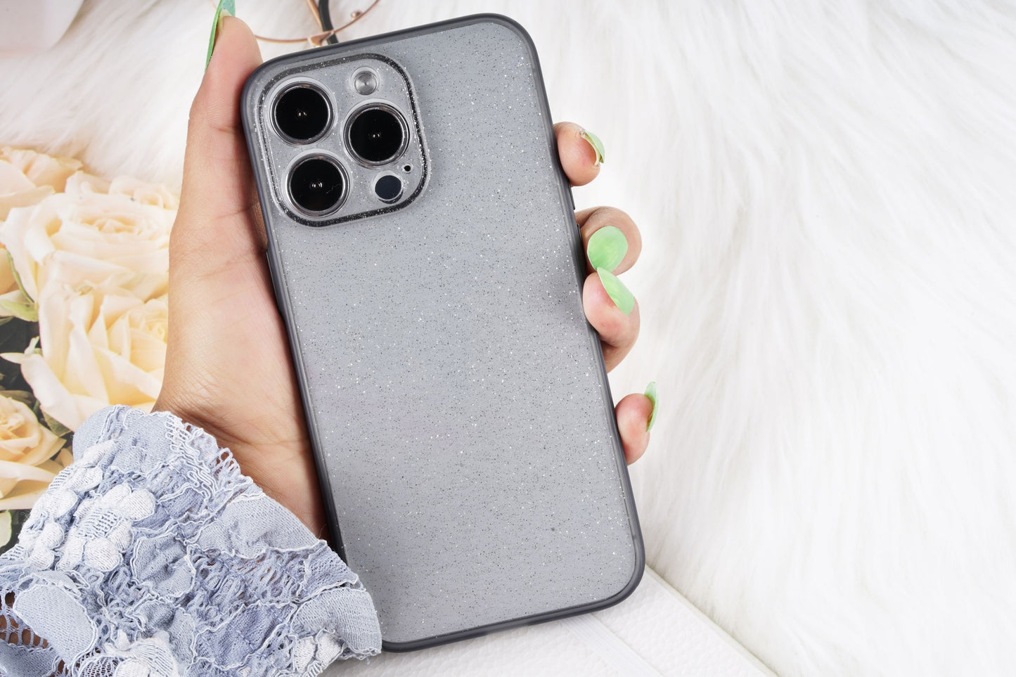 Bling Glitter Phone Case With Camera Protection