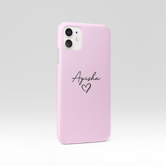 Custom Heart Name Slim Case Cover