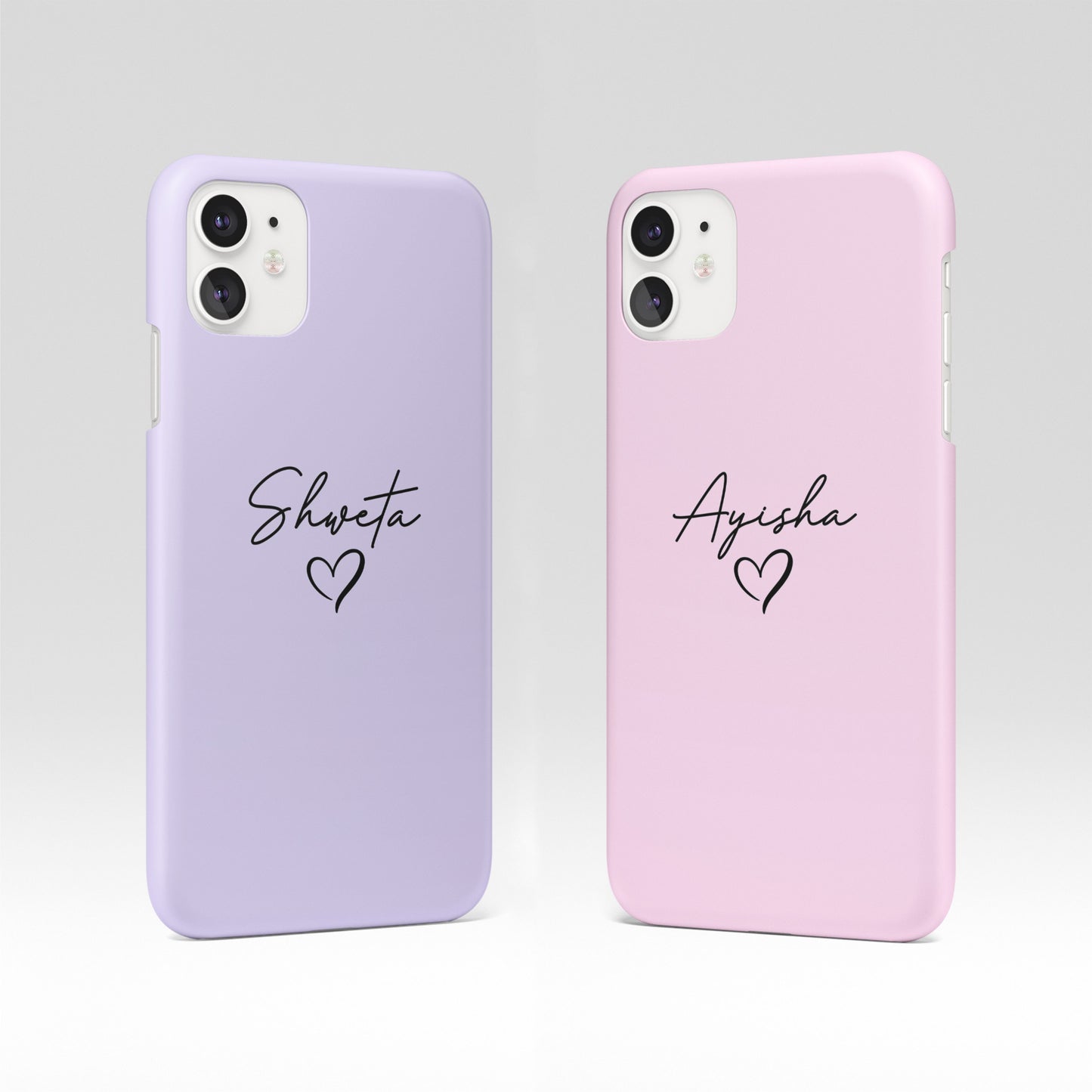 Custom Heart Name Slim Case Cover
