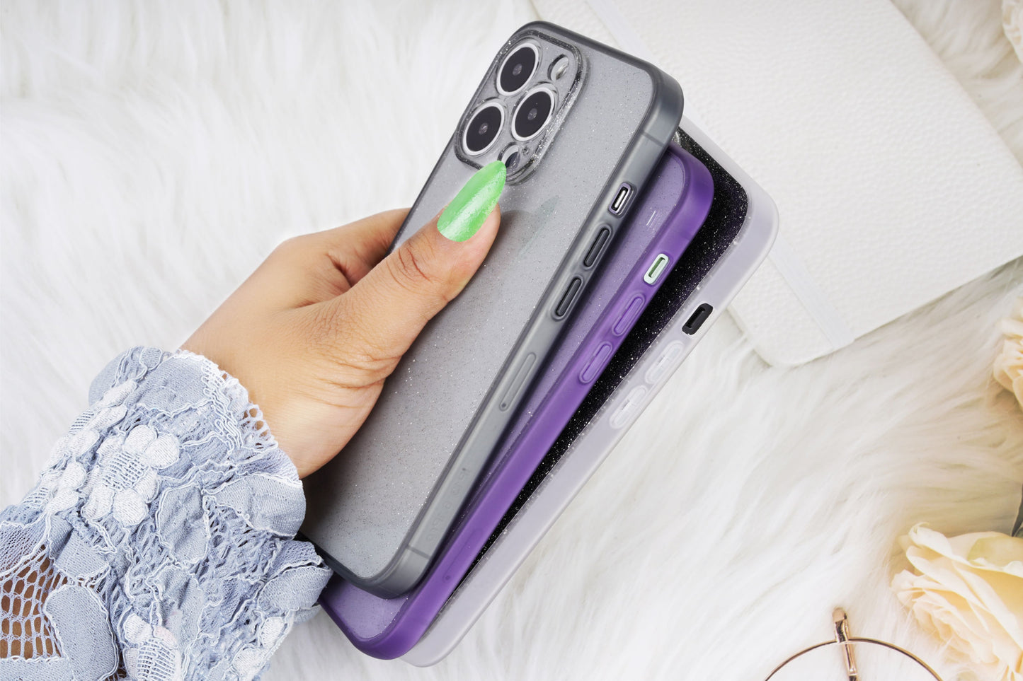 Bling Glitter Phone Case With Camera Protection