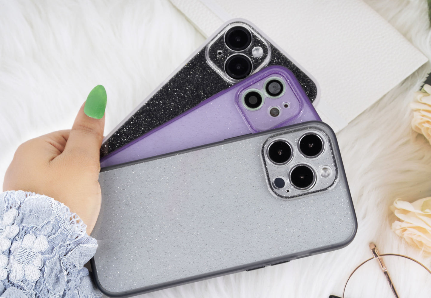 Bling Glitter Phone Case With Camera Protection