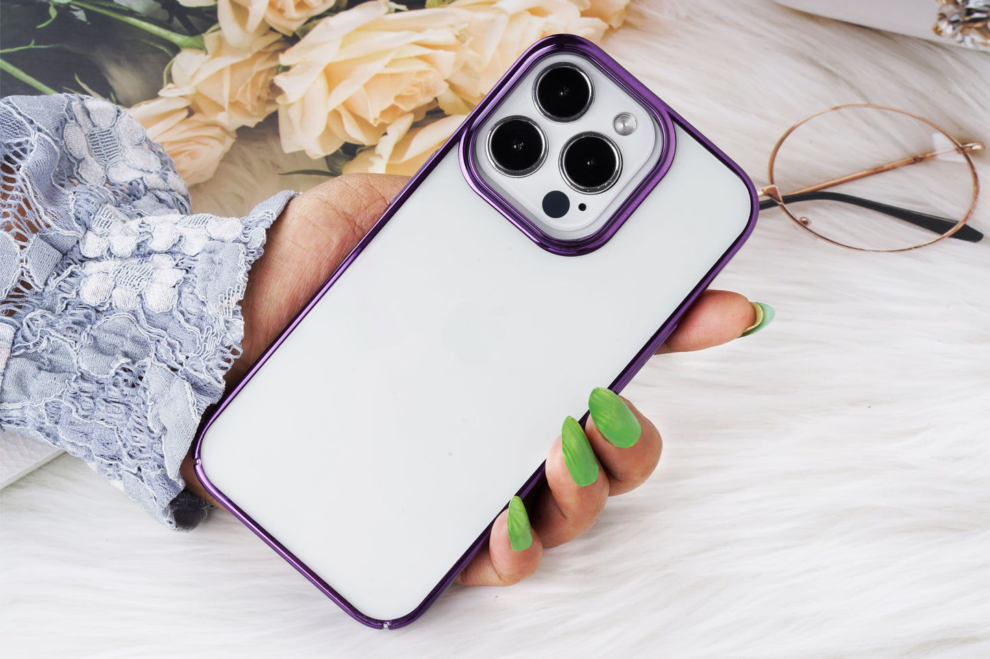 Metal Bumper Ultra Thin Transparent Phone Case