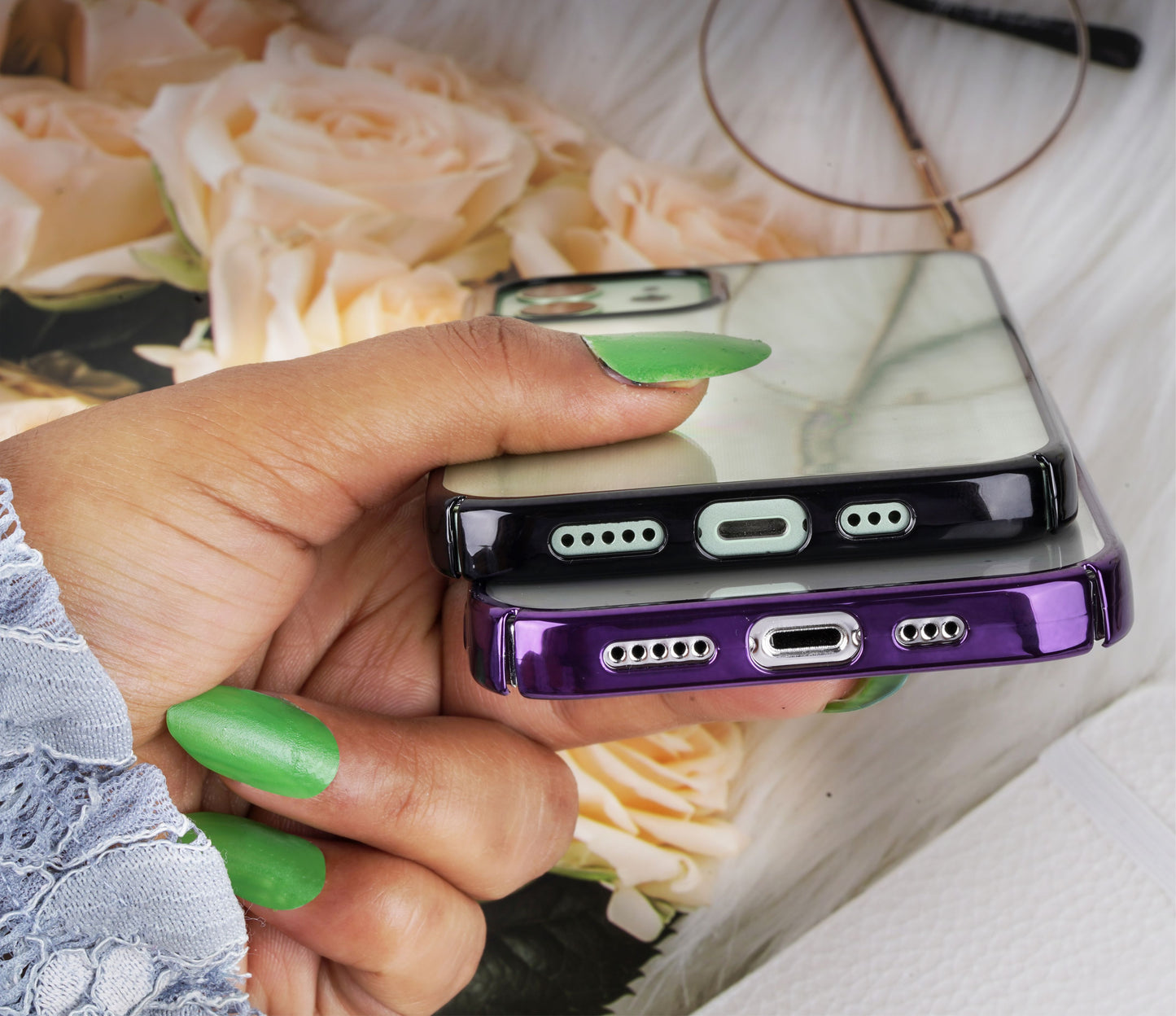 Metal Bumper Ultra Thin Transparent Phone Case