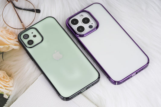 Metal Bumper Ultra Thin Transparent Phone Case