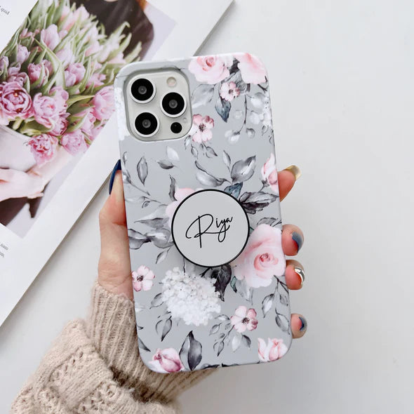 The Floral Famile Slim Case Cover With Customised Holder