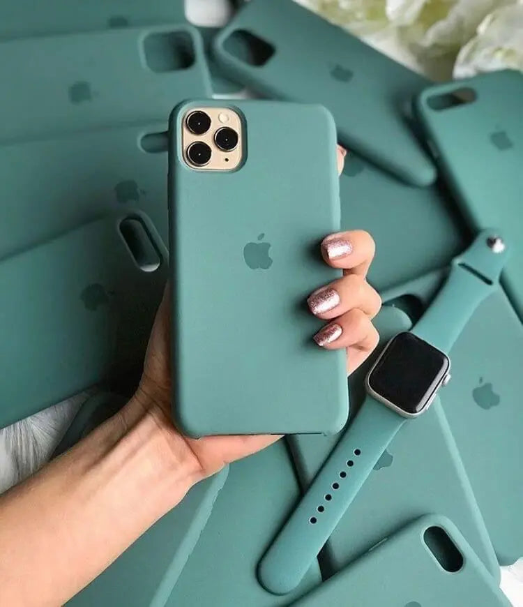 IPhone Liquid Silicone Case (Pine Green)