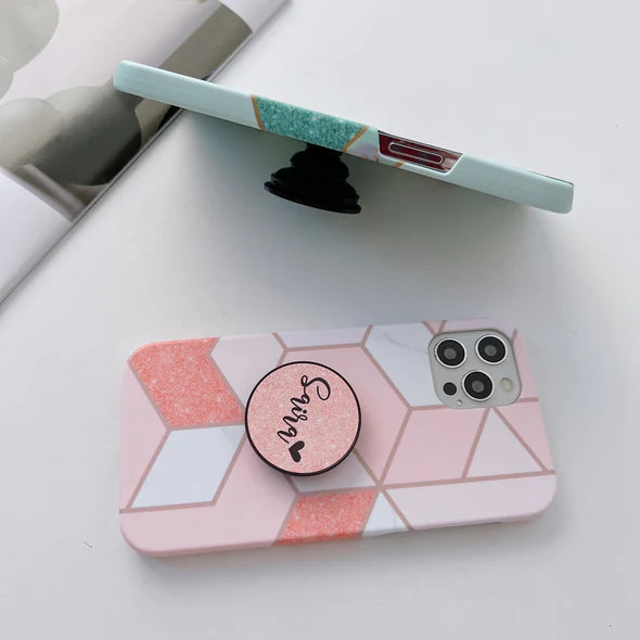 Glitter Family Slim Case Cover With Customised Holder