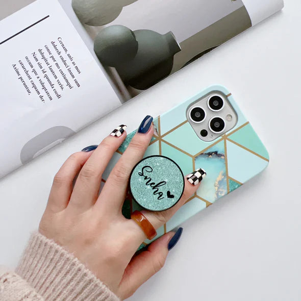 Glitter Family Slim Case Cover With Customised Holder