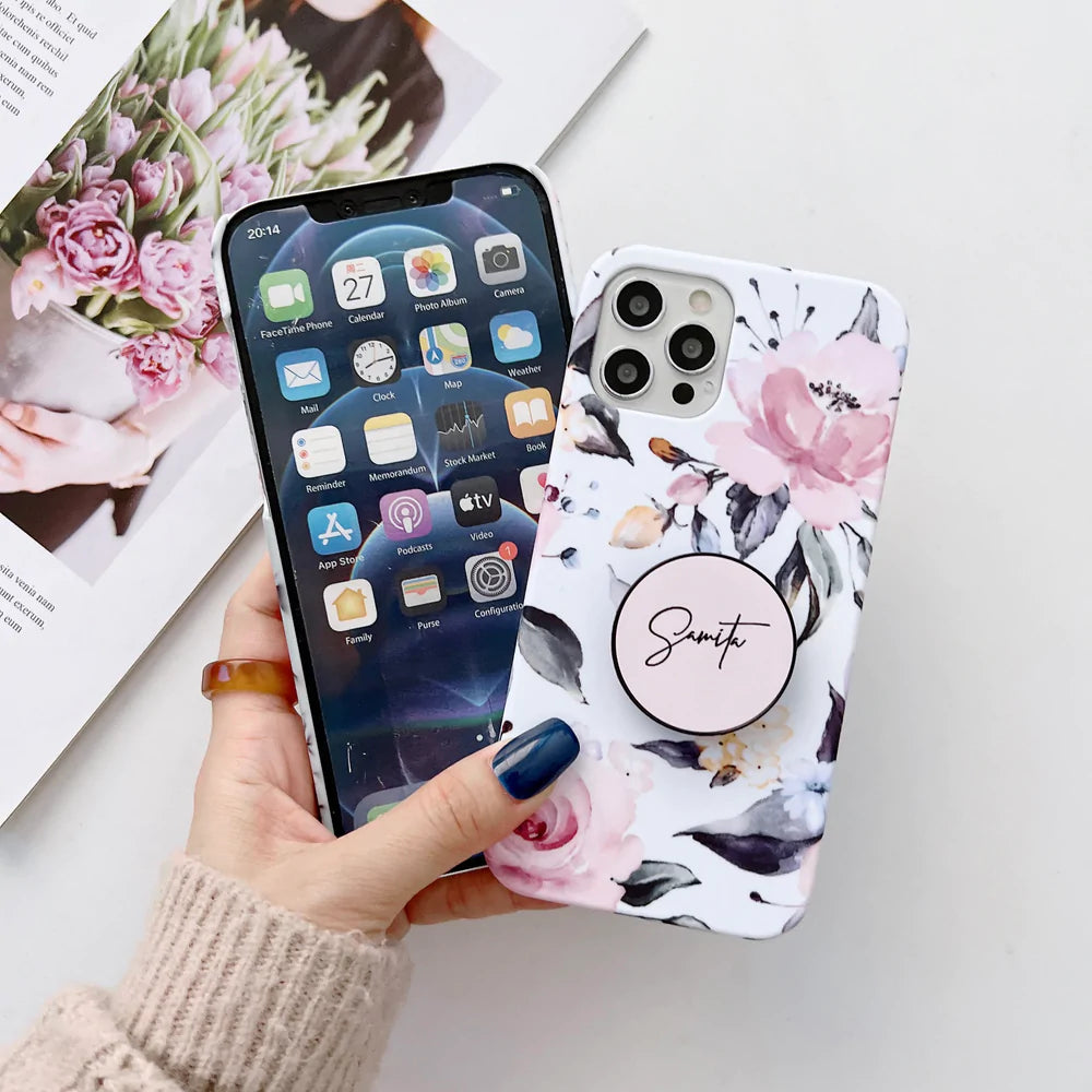 The Floral Famile Slim Case Cover With Customised Holder