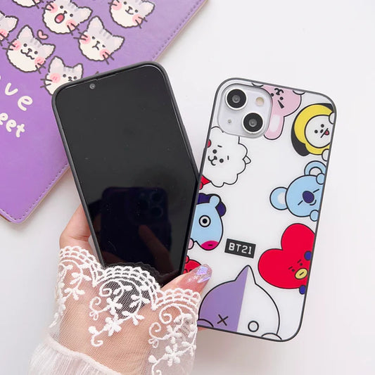 Cute Cartoon Glass Case