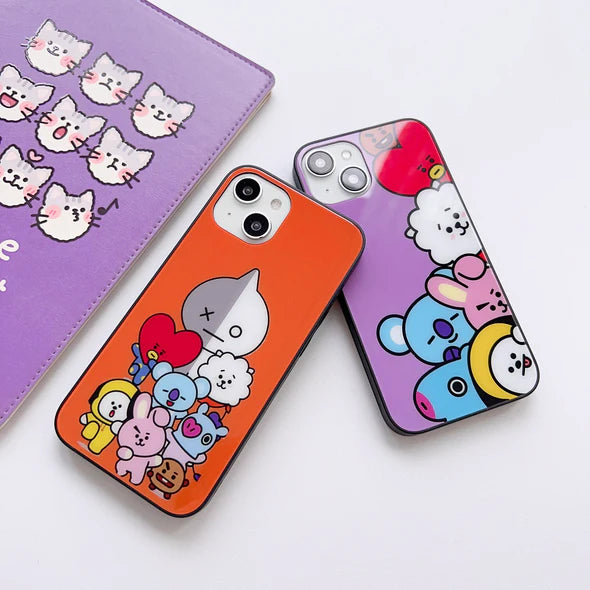 Cute Cartoon Glass Case