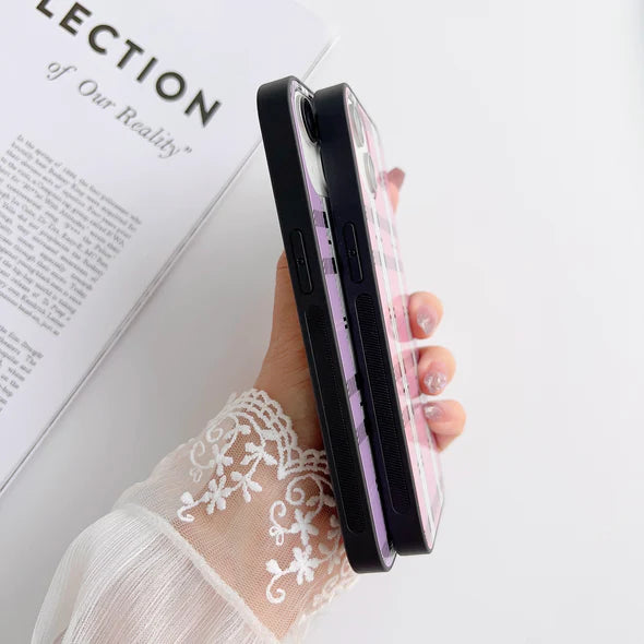 Plaids Design Glass Phone Case