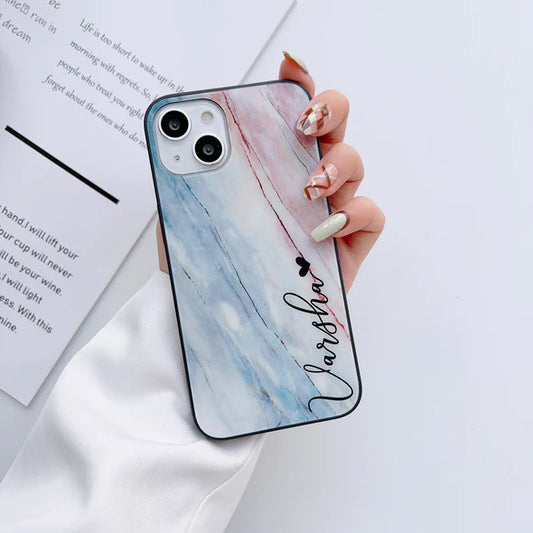 Marble Finish Glass Phone Case