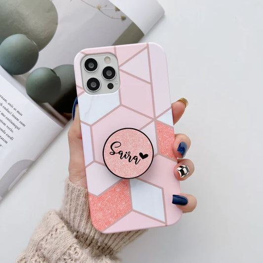 Glitter Family Slim Case Cover With Customised Holder