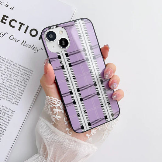 Plaids Design Glass Phone Case