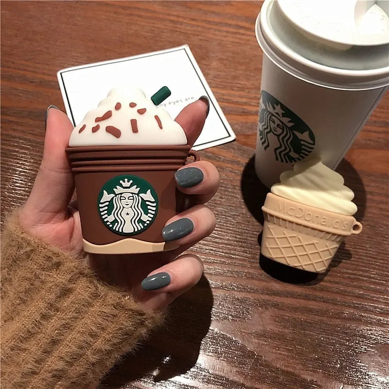 Brown Coffee Case Cover for Apple AirPods