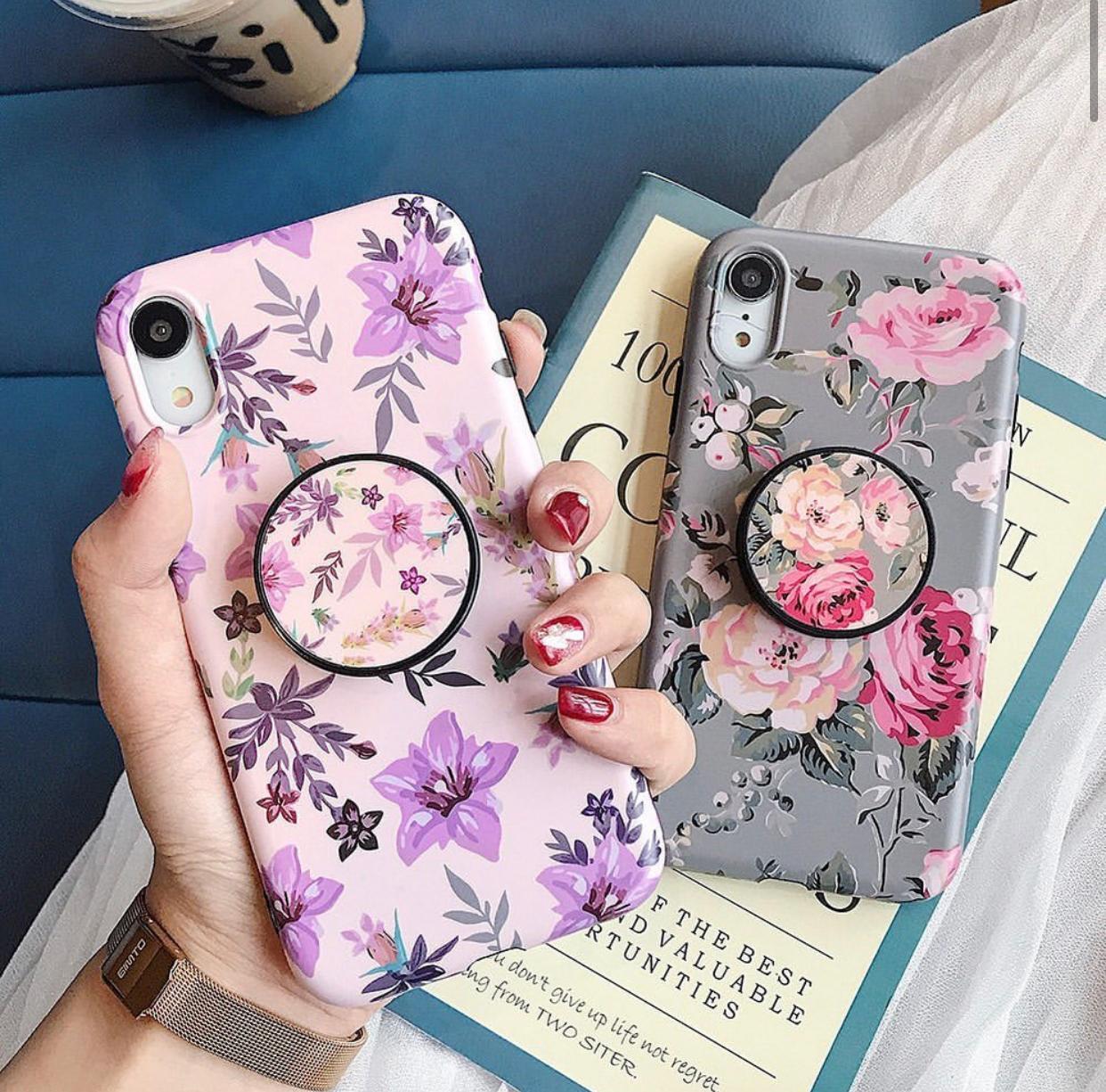 Ash And Purple Slim Case Cover With Holder