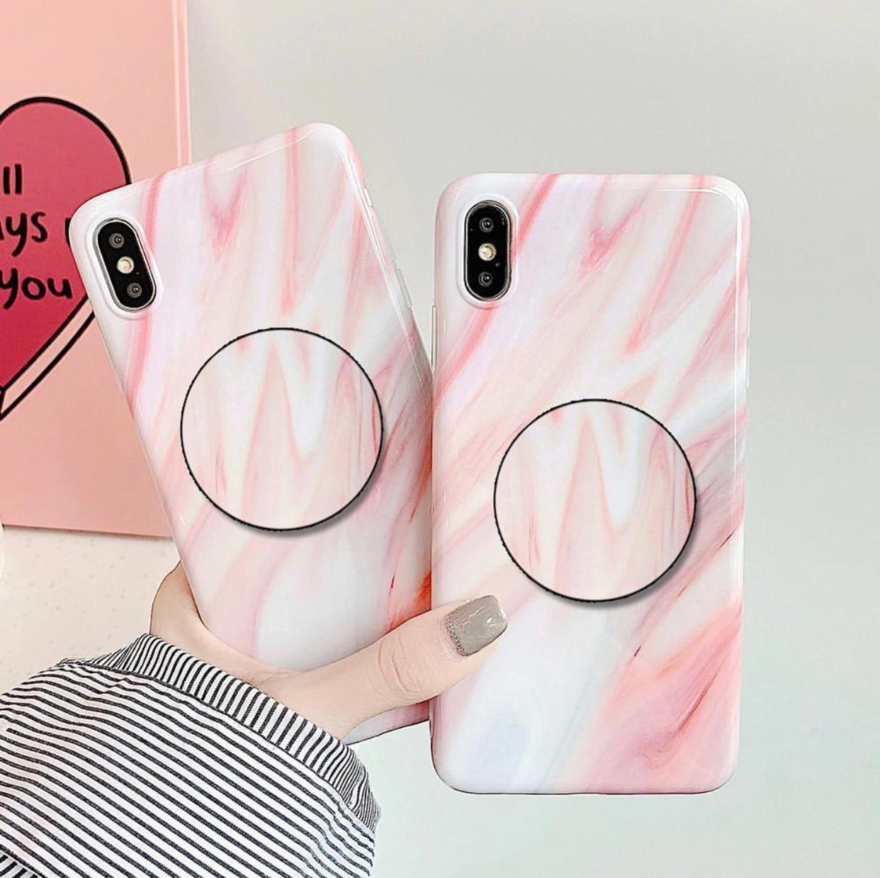 The Brushed Pink Slim Case Cover With Holder