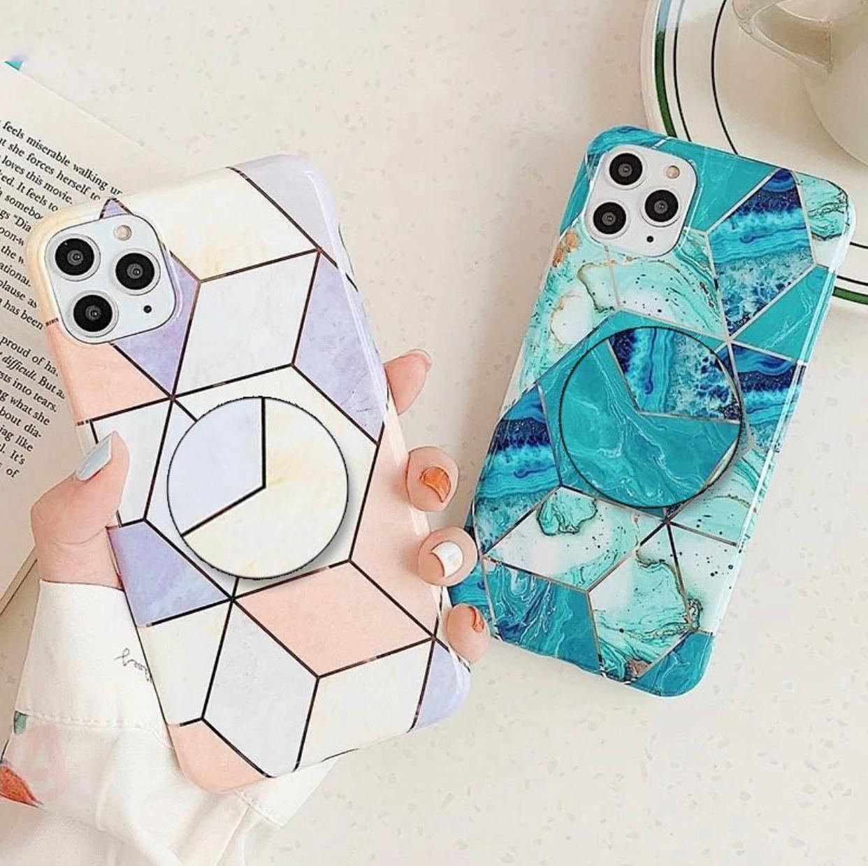 The Light And Darker Shades Of Marble Slim Case Cover With Holder